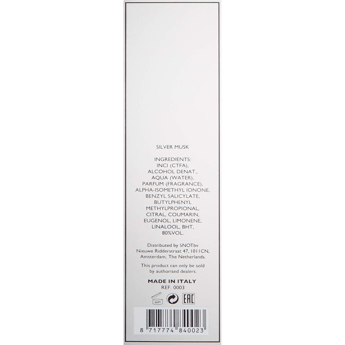 Uniseks Parfum Nasomatto SILVER MUSK 30 ml - Schoonheid, Parfums en geuren - Nasomatto