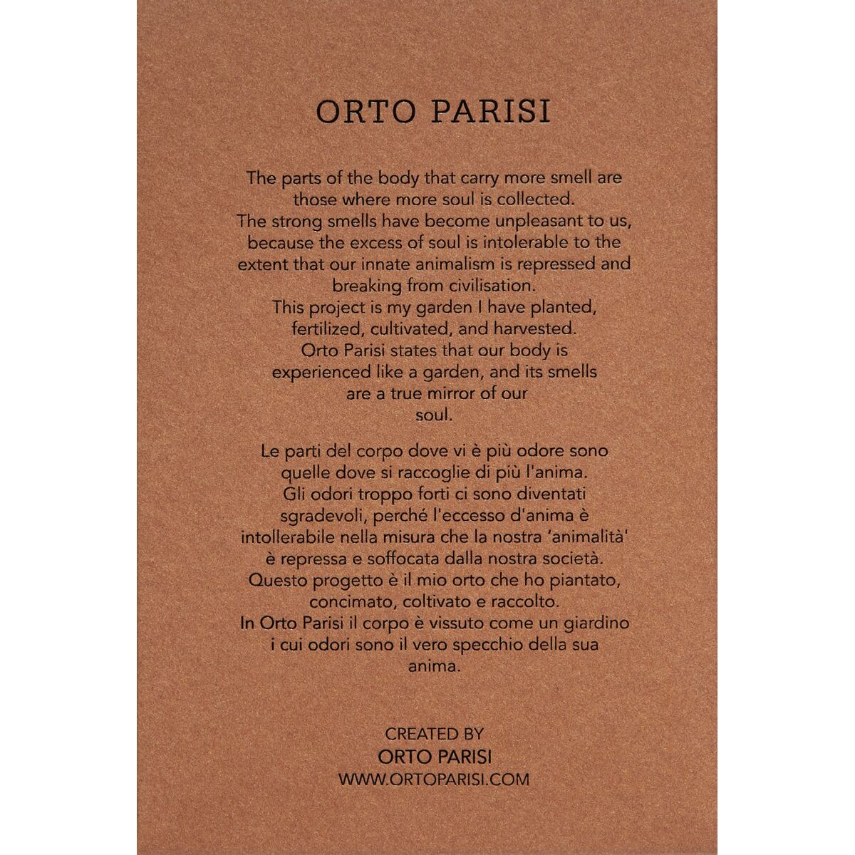 Uniseks Parfum Orto Parisi STERCUS 50 ml - Schoonheid, Parfums en geuren - Orto Parisi