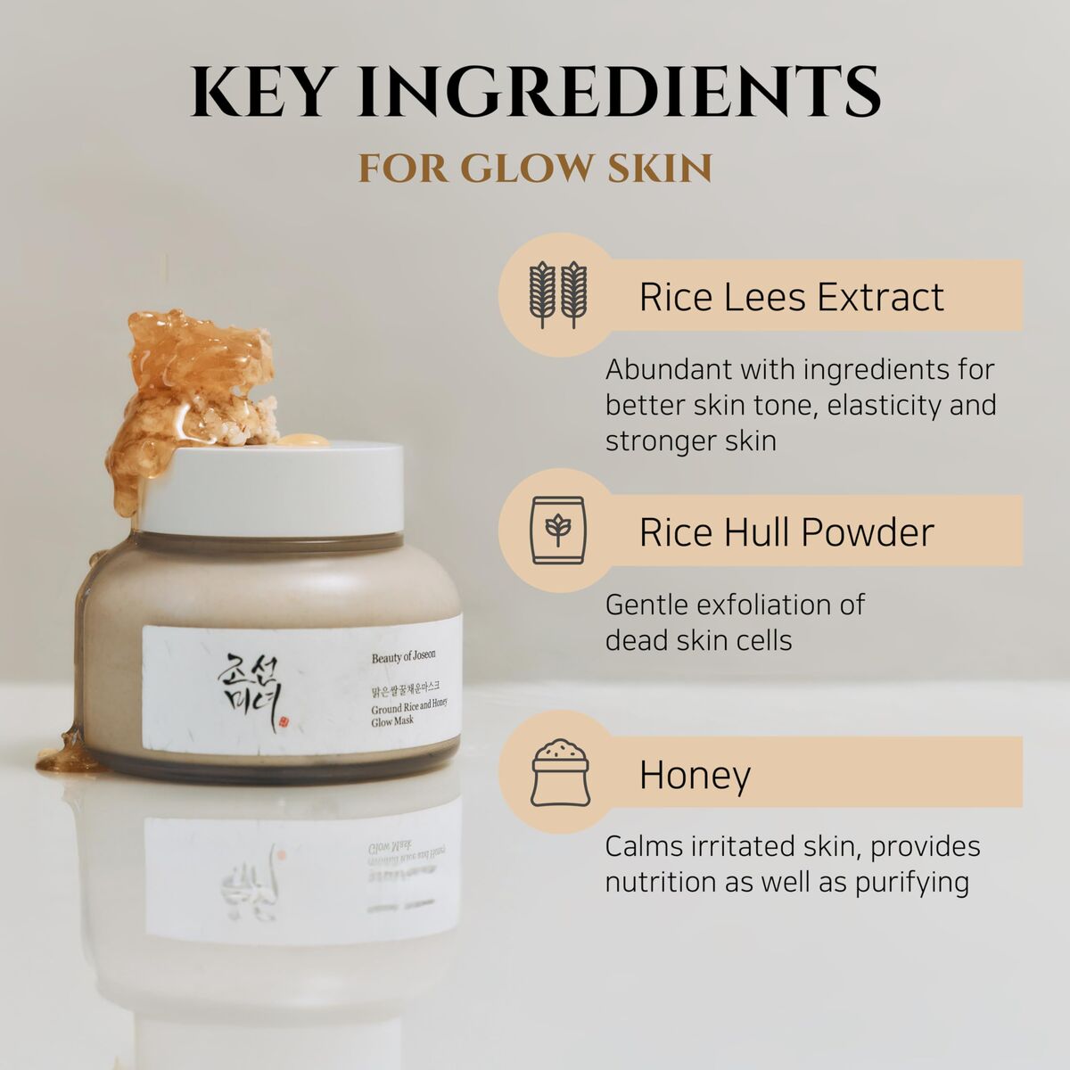 Gezichtscrème Beauty of Joseon GROUND RICE AND HONEY 150 ml - Schoonheid, Huidverzorging - Beauty of Joseon