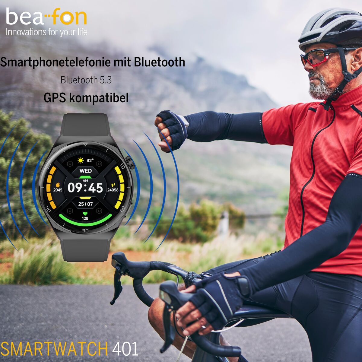 Smartwatch beafon WATCH 401 43 mm 1,43" Zwart Zilverkleurig