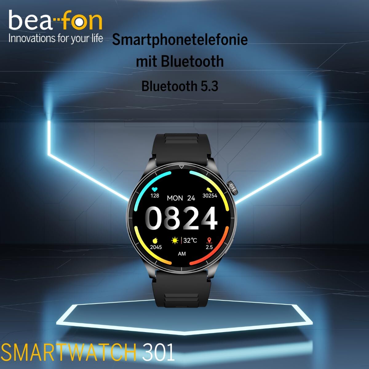 Smartwatch beafon WATCH 301 44 mm 1,45" Zwart