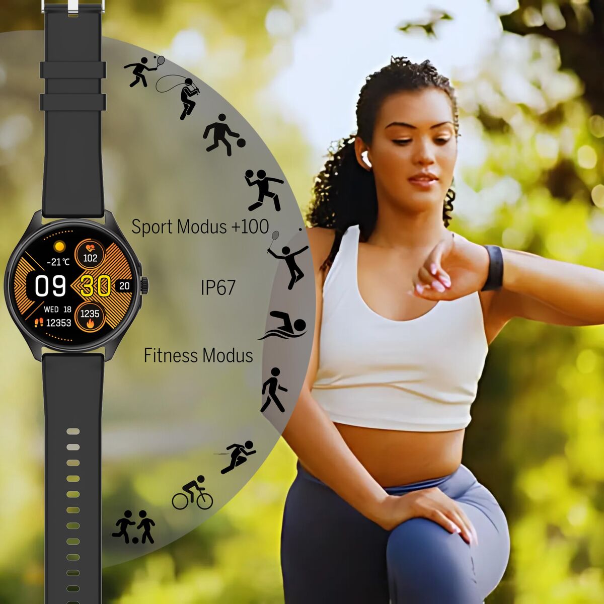 Smartwatch beafon WATCH 402 43 mm 1,43" Zwart