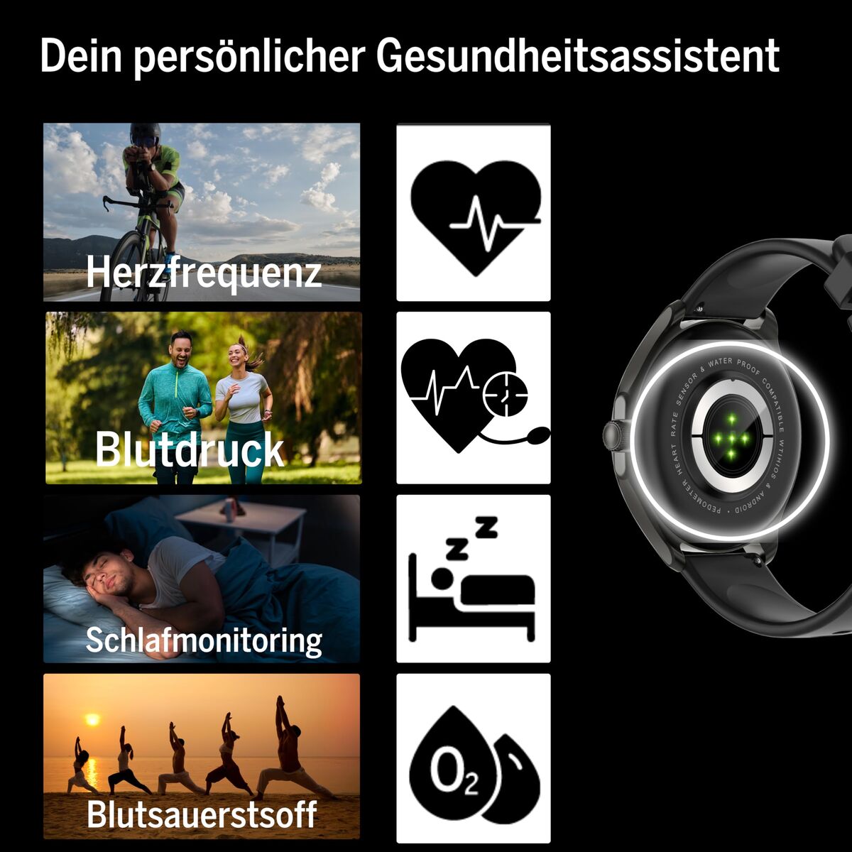 Smartwatch beafon WATCH 402 43 mm 1,43" Zwart - Elektronica - beafon