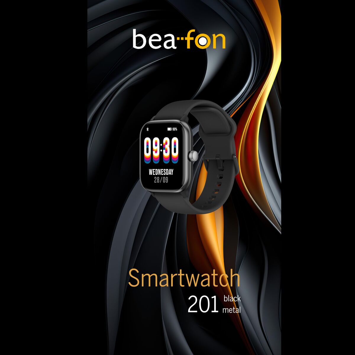 Smartwatch beafon WATCH 201 1,85" Zwart Zilverkleurig