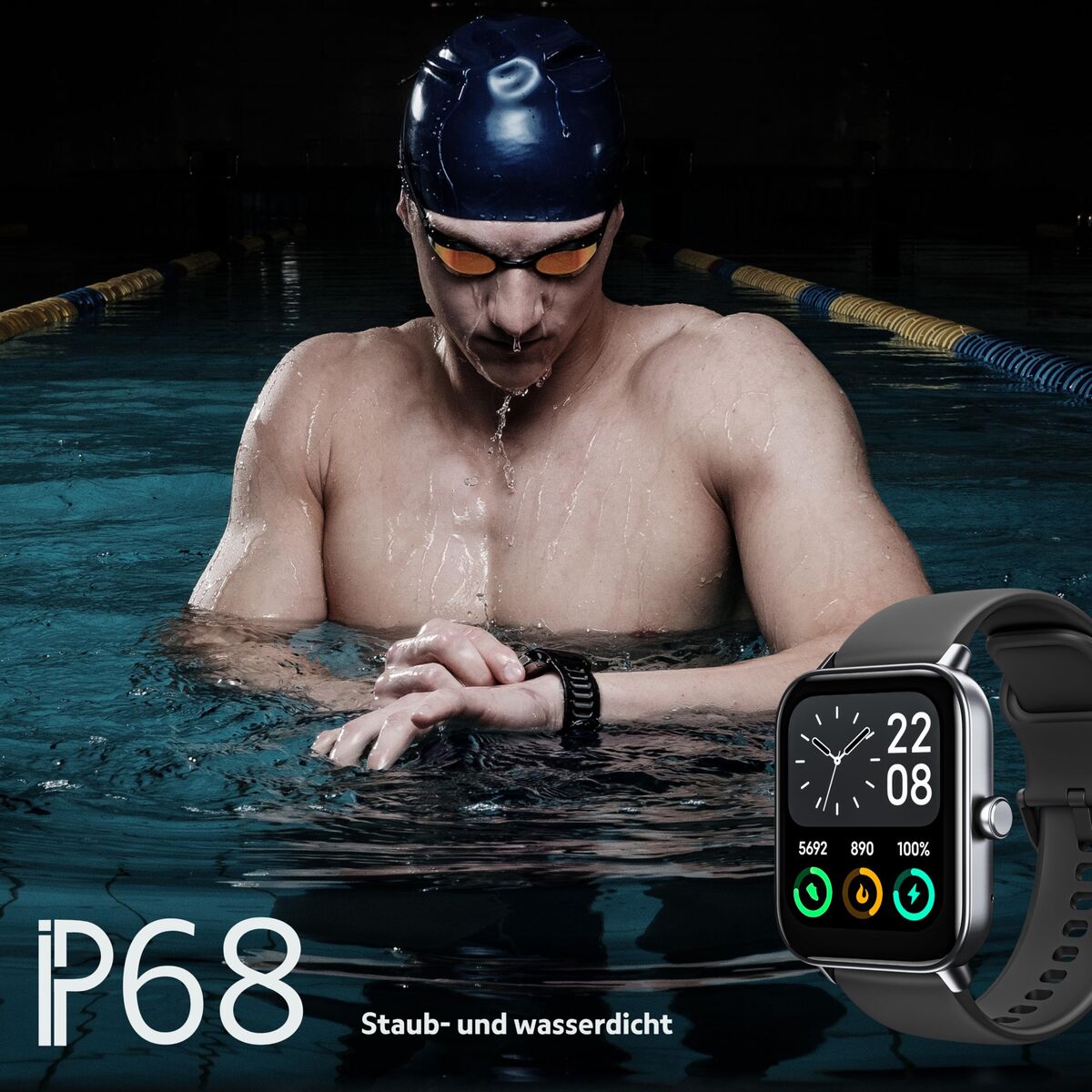 Smartwatch beafon WATCH 101 1,8" Zwart Grijs - Elektronica - beafon
