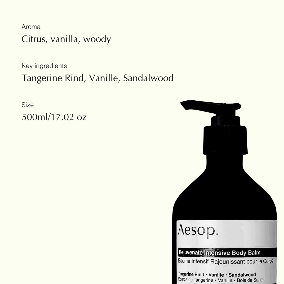 Body Lotion Aesop REJUVENATE INTENSIVE 500 ml - Schoonheid, Huidverzorging - Aesop