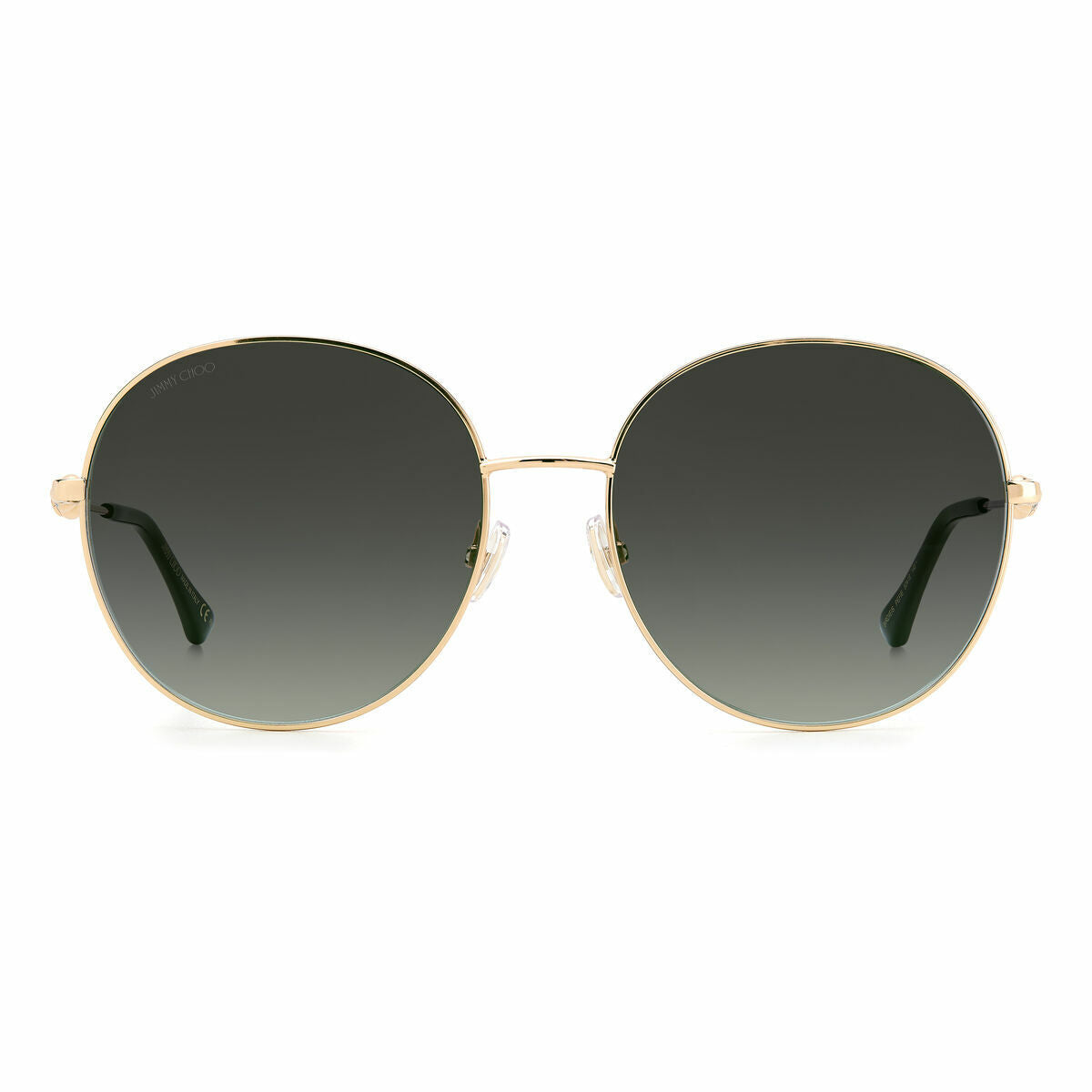 Jimmy Choo Birdie - S PEF/IB Dames Zonnebril Goud Groen Ø 60 mm - Sieraden, Vrouwen - Jimmy Choo