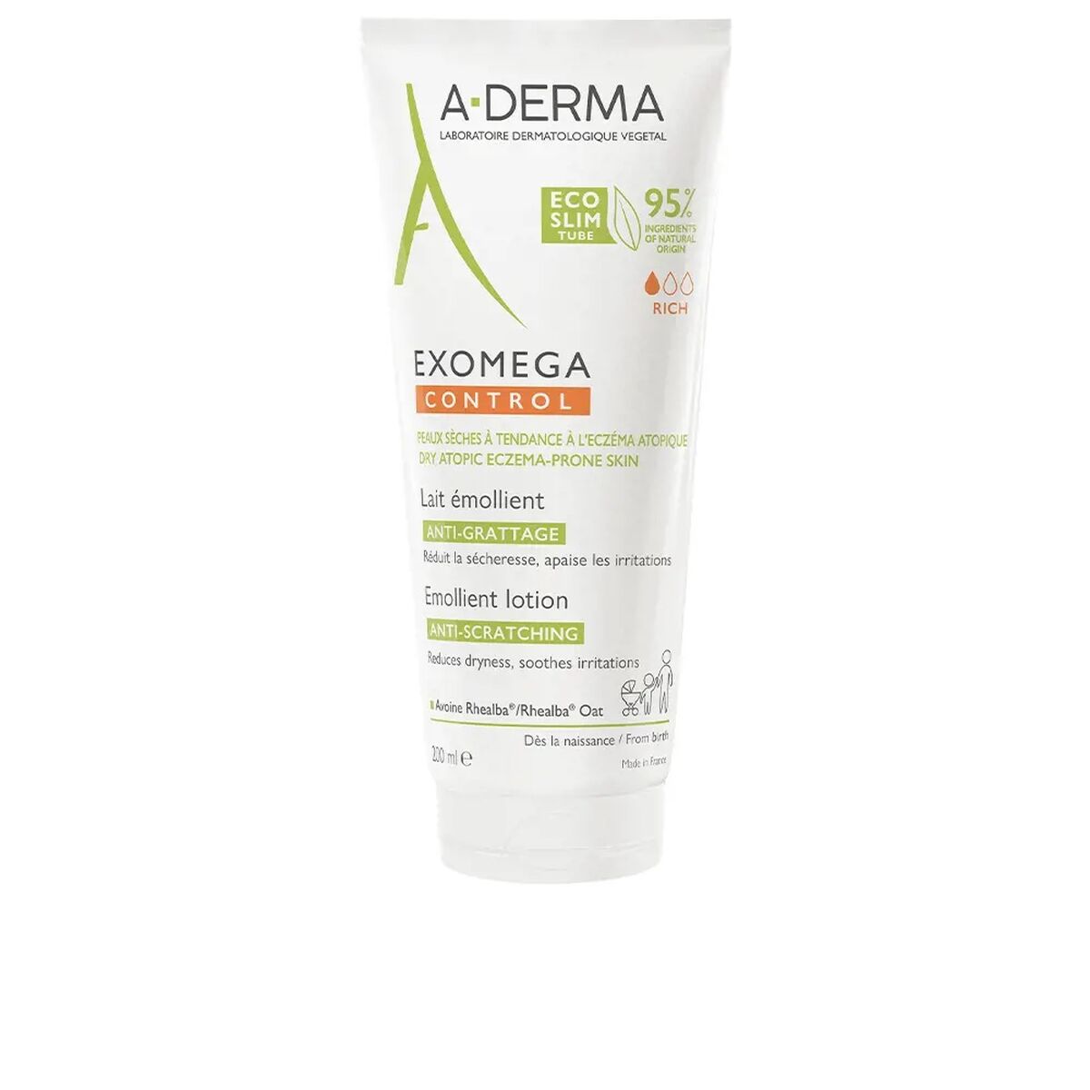 Body Lotion A-Derma Exomega Control Verlichting van jeuk en irritatie 200 ml