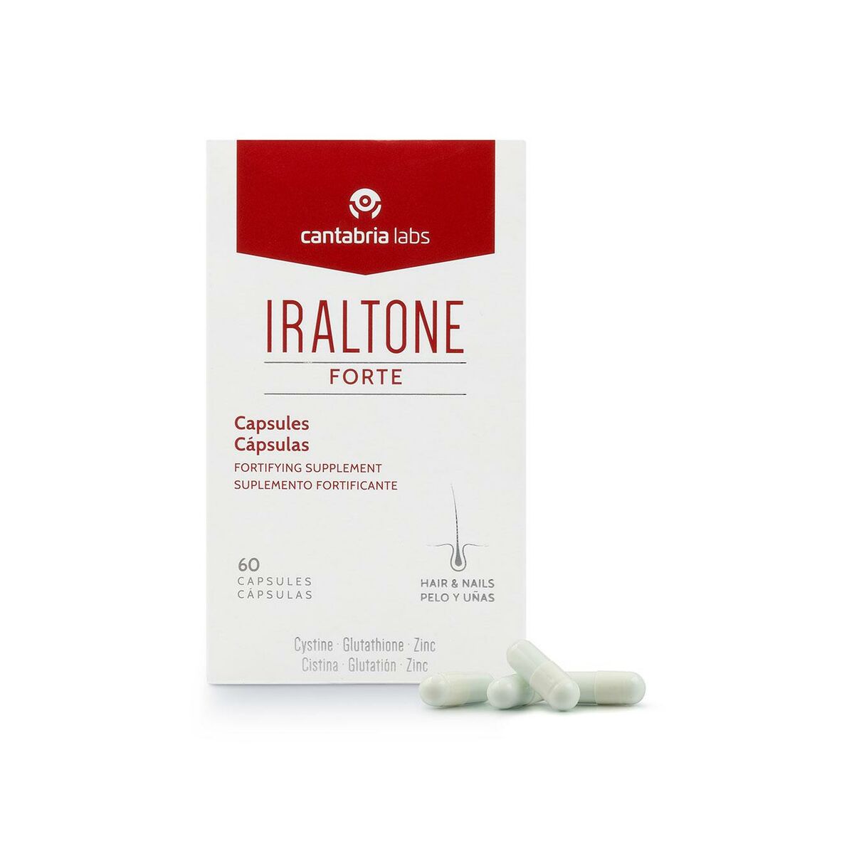 Haaruitval Voedingssupplement Iraltone Forte (60 Stuks) - Schoonheid, Haarverzorging - Iraltone