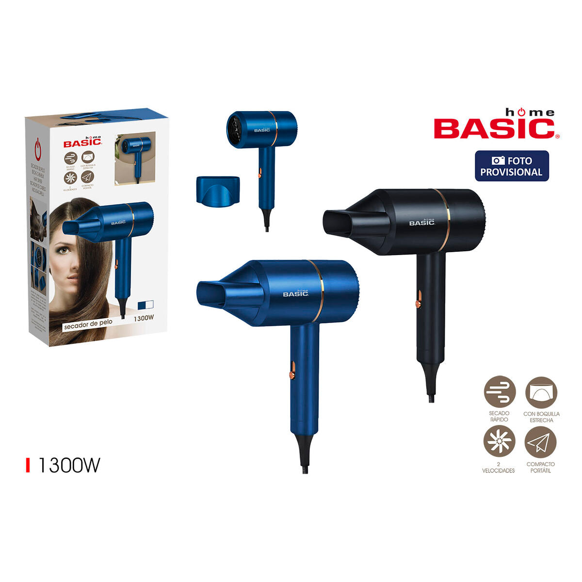 Föhn Basic Home 1300 W - Schoonheid, Haarverzorging - Basic Home