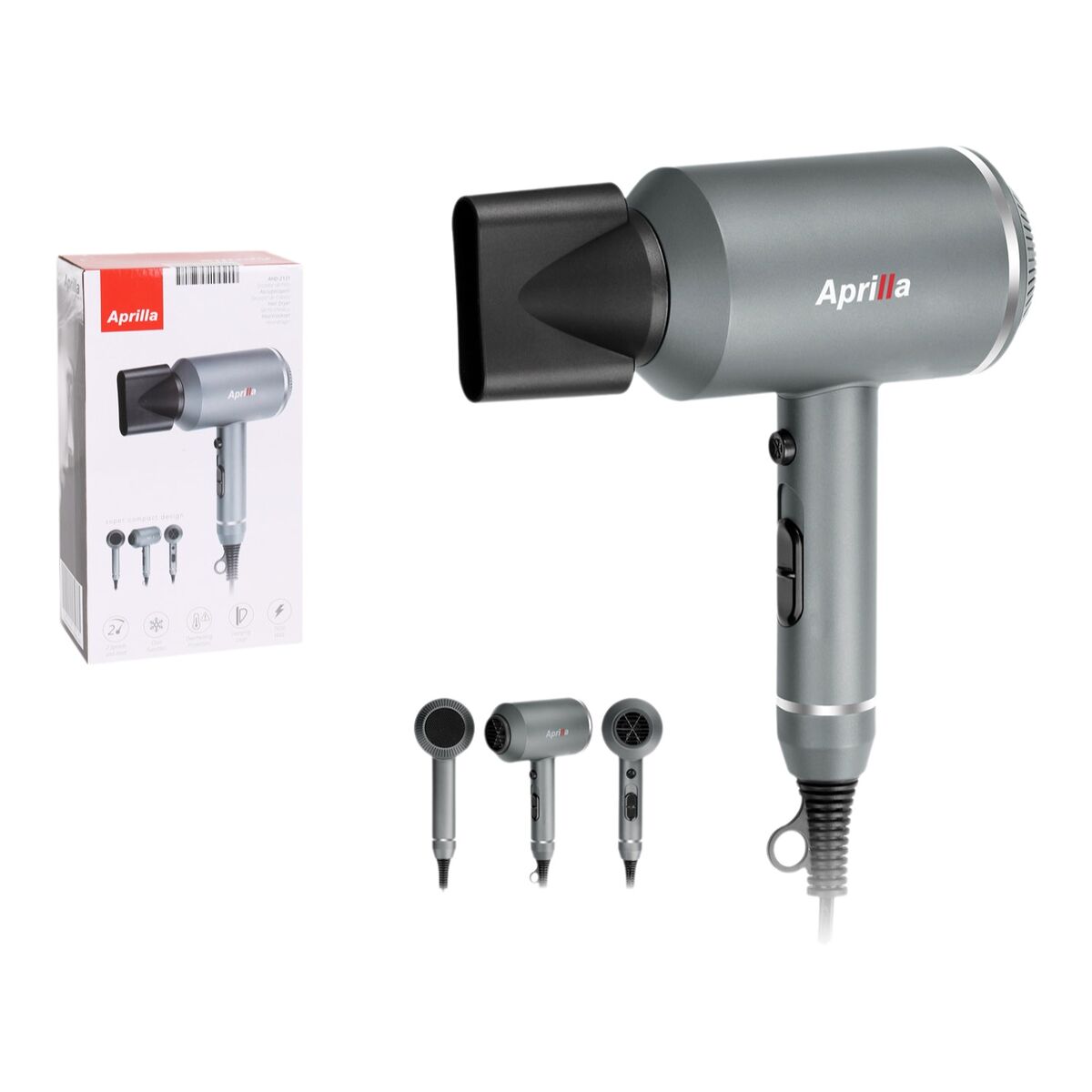 Föhn Aprilla Grijs 1600 W (6 Stuks)