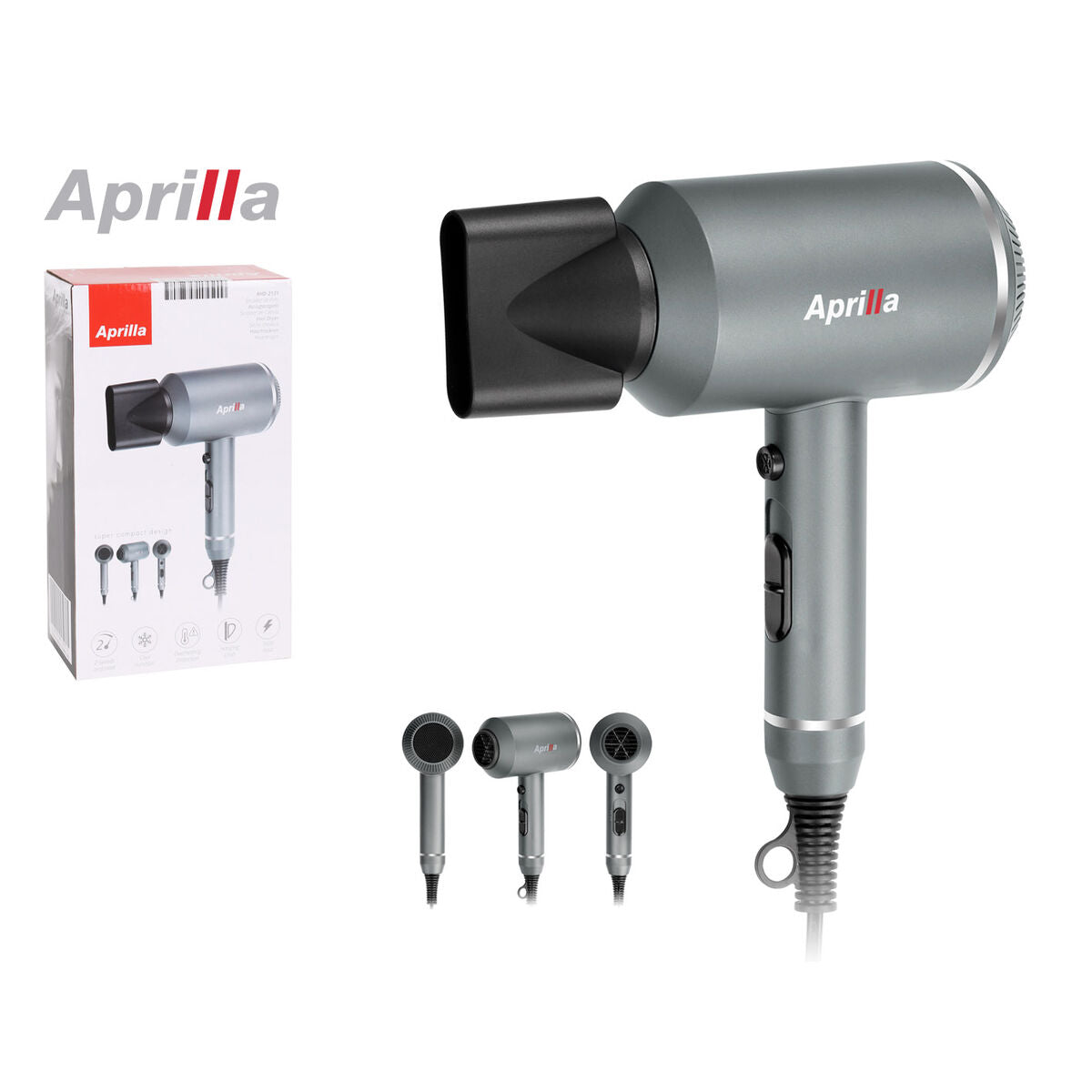 Föhn Aprilla Grijs 1600 W (6 Stuks)