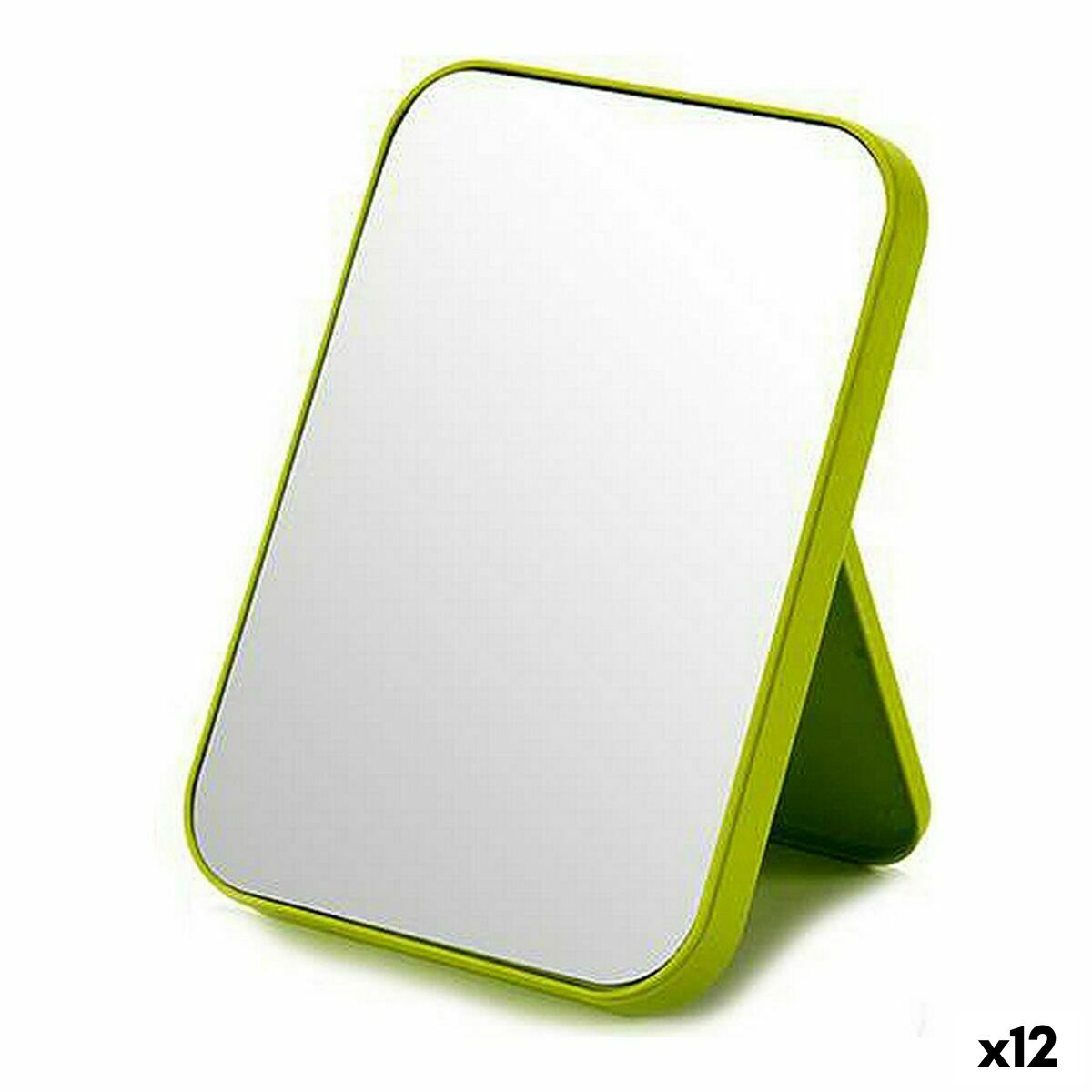 Spiegel met Ondersteuning Berilo Polypropyleen 11 x 9,5 x 14 cm (12 Stuks) - Schoonheid, Gebruiksvoorwerpen en accessoires - Berilo