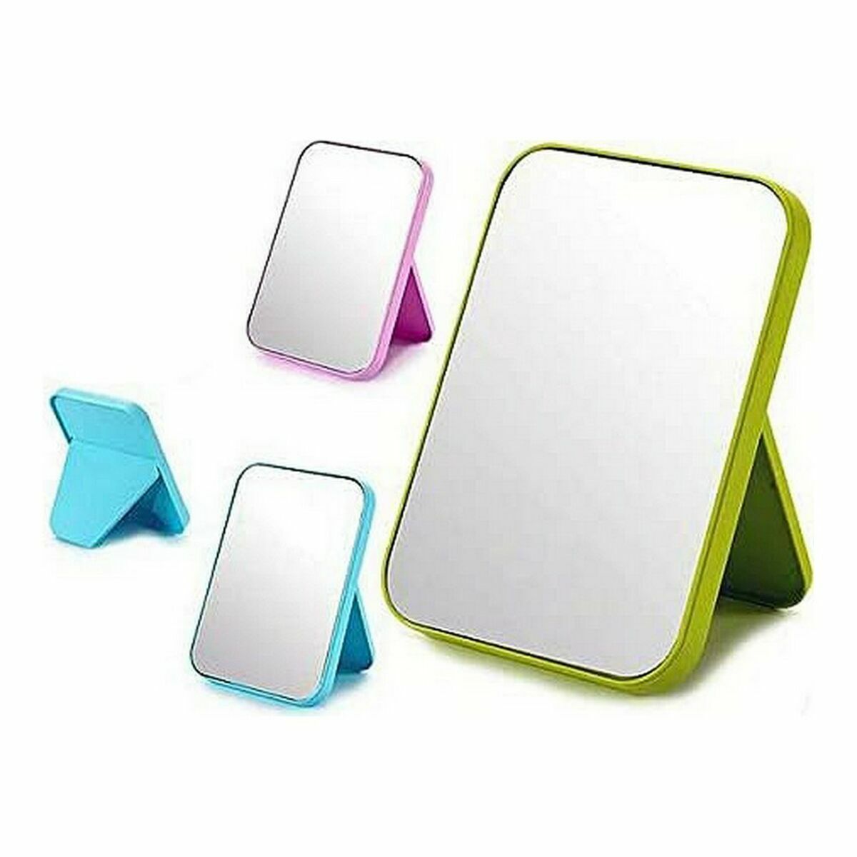 Spiegel met Ondersteuning Berilo Polypropyleen 11 x 9,5 x 14 cm (12 Stuks)