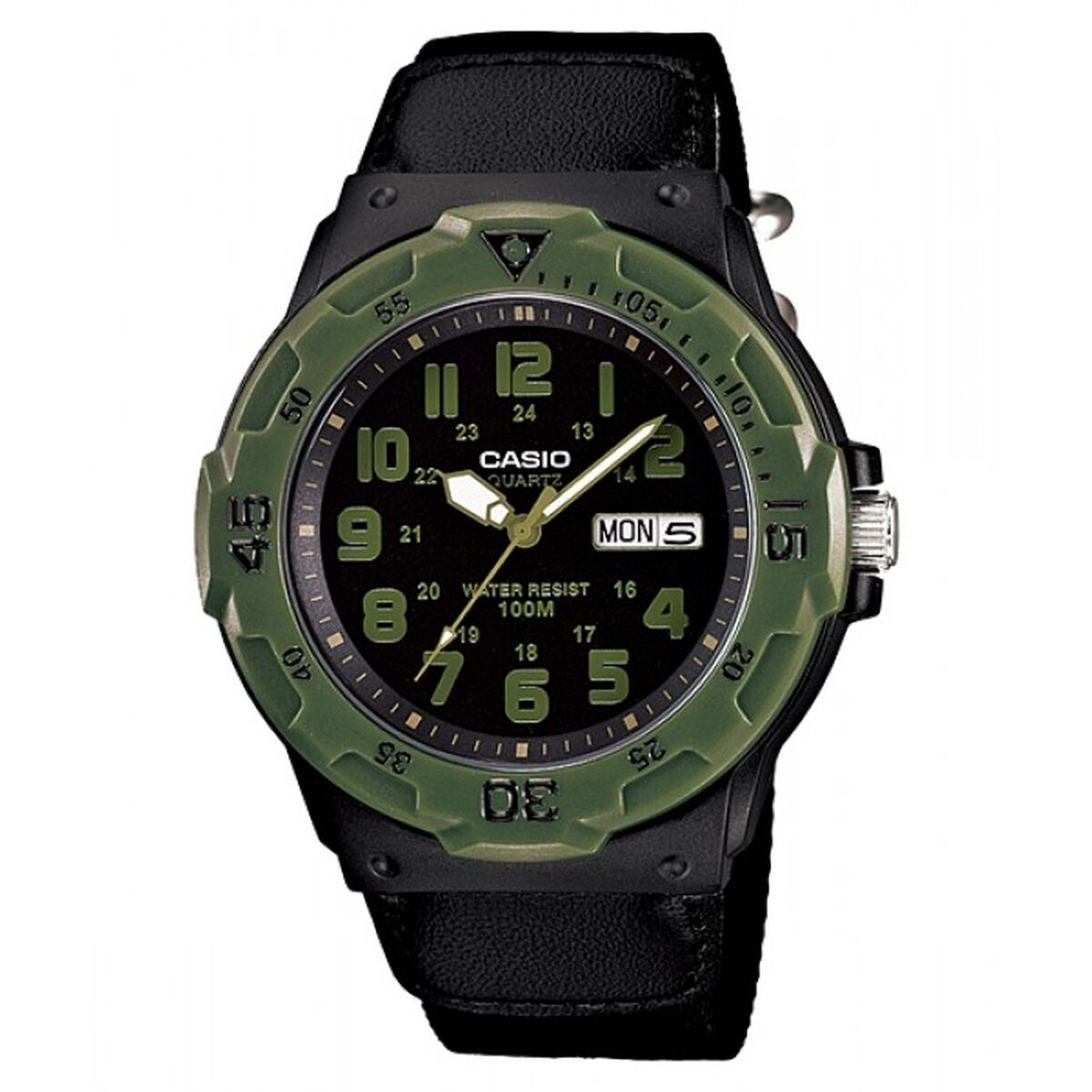 Horloge Heren Casio DIVER 100M - BLACK (Ø 44,5 mm) - Klokken, Heren - Casio