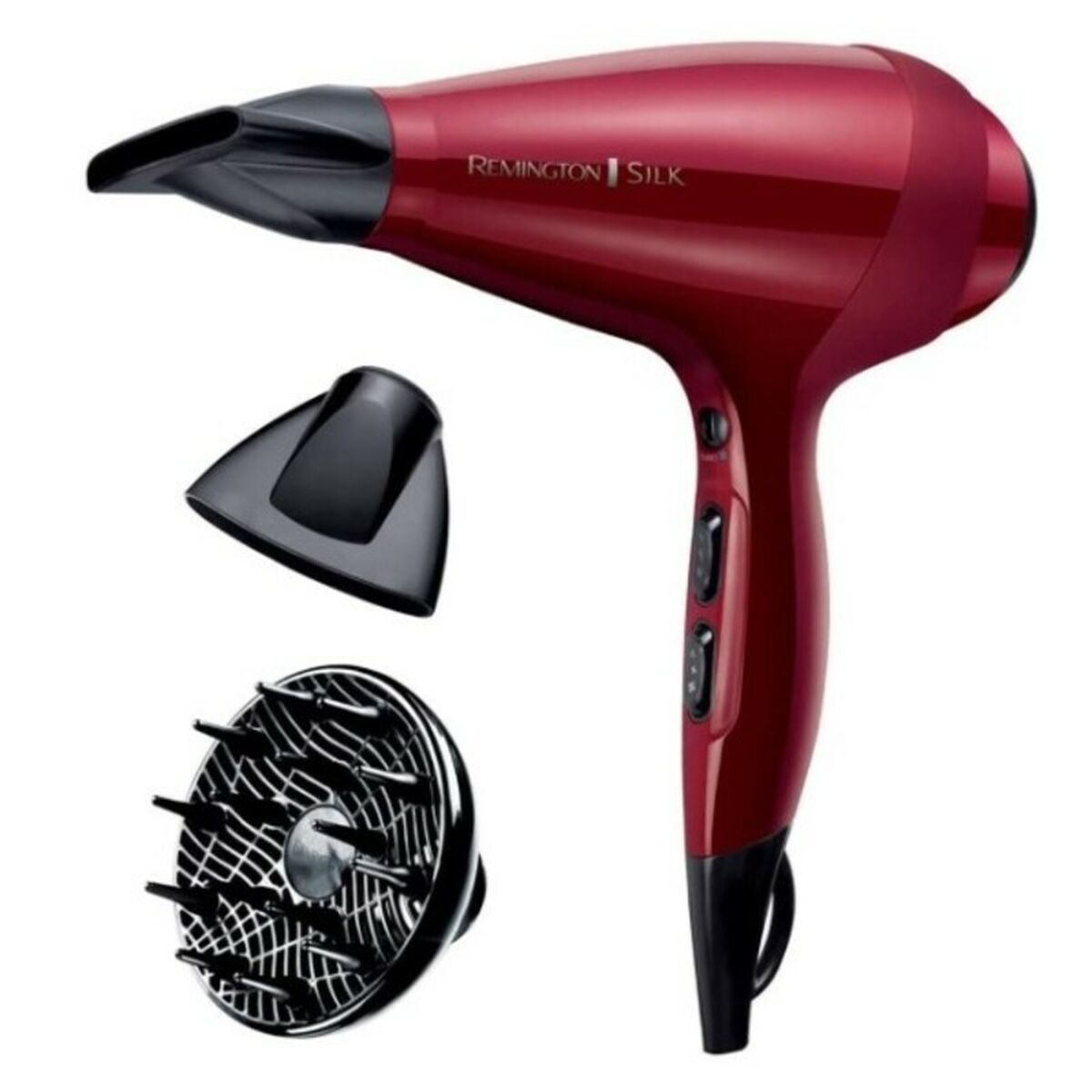 Föhn Remington T|Studio Silk Rood 2400 W - Schoonheid, Haarverzorging - Remington