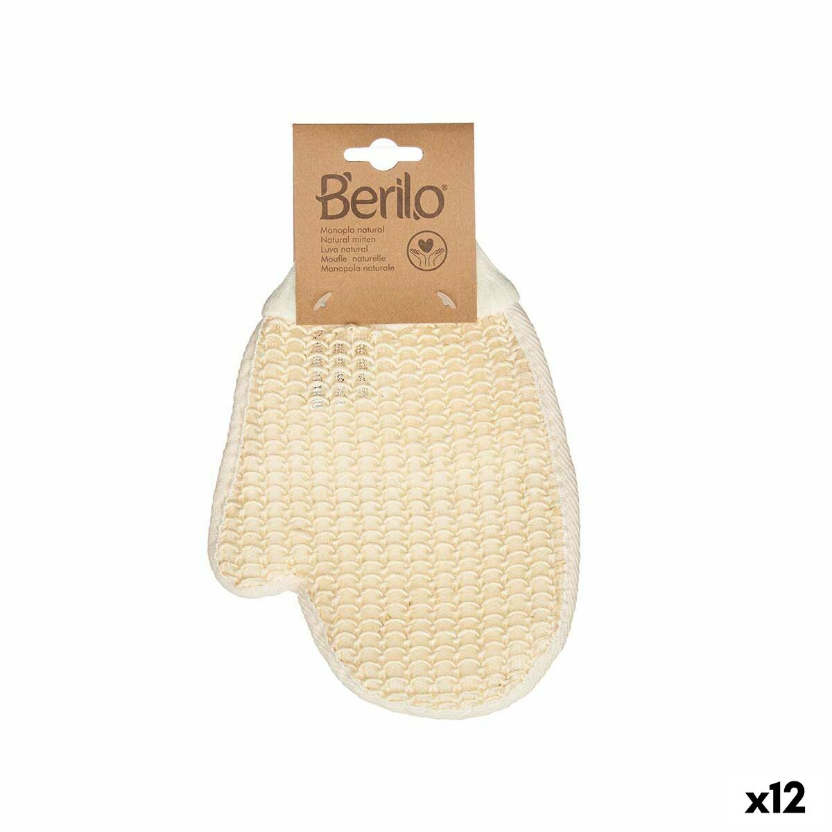 Exfoliërende Handschoen Berilo Wit Beige (12 Stuks)