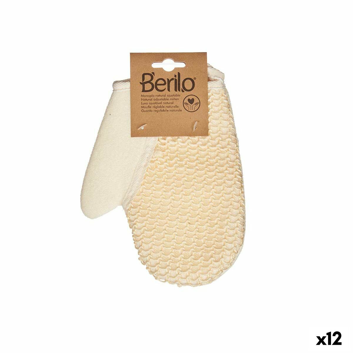 Exfoliërende Handschoen Berilo Wit Beige (12 Stuks) - Schoonheid, Baden en persoonlijke hygiëne - Berilo