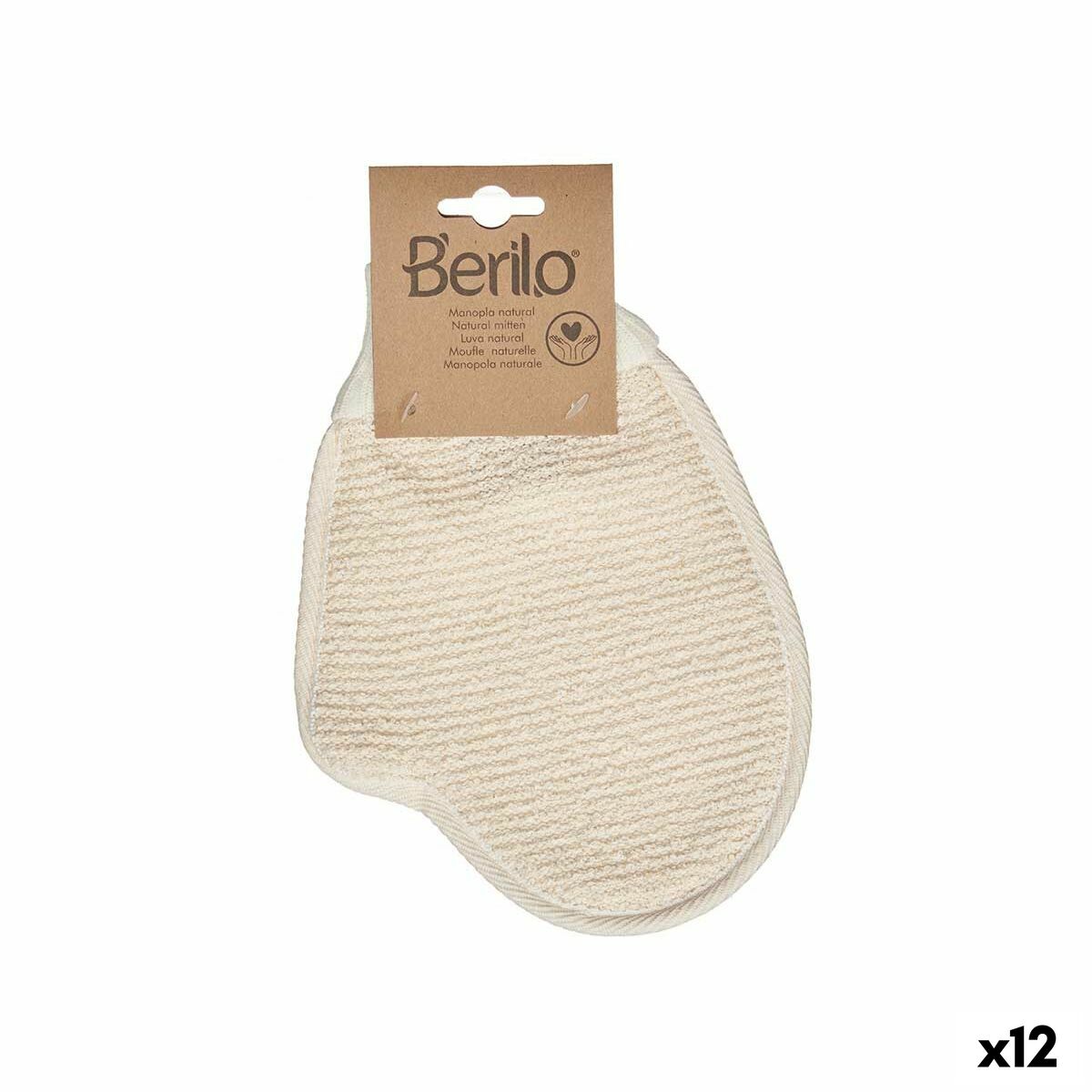 Exfoliërende Handschoen Berilo Wit Beige (12 Stuks)