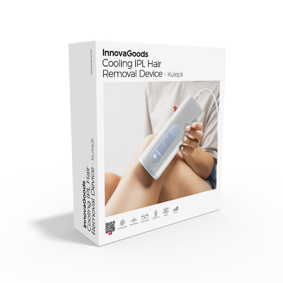 Epilator met Gepulseerd Licht, Koude Functie en Accessoires Kulepil InnovaGoods - Schoonheid, Scheren en ontharen - InnovaGoods