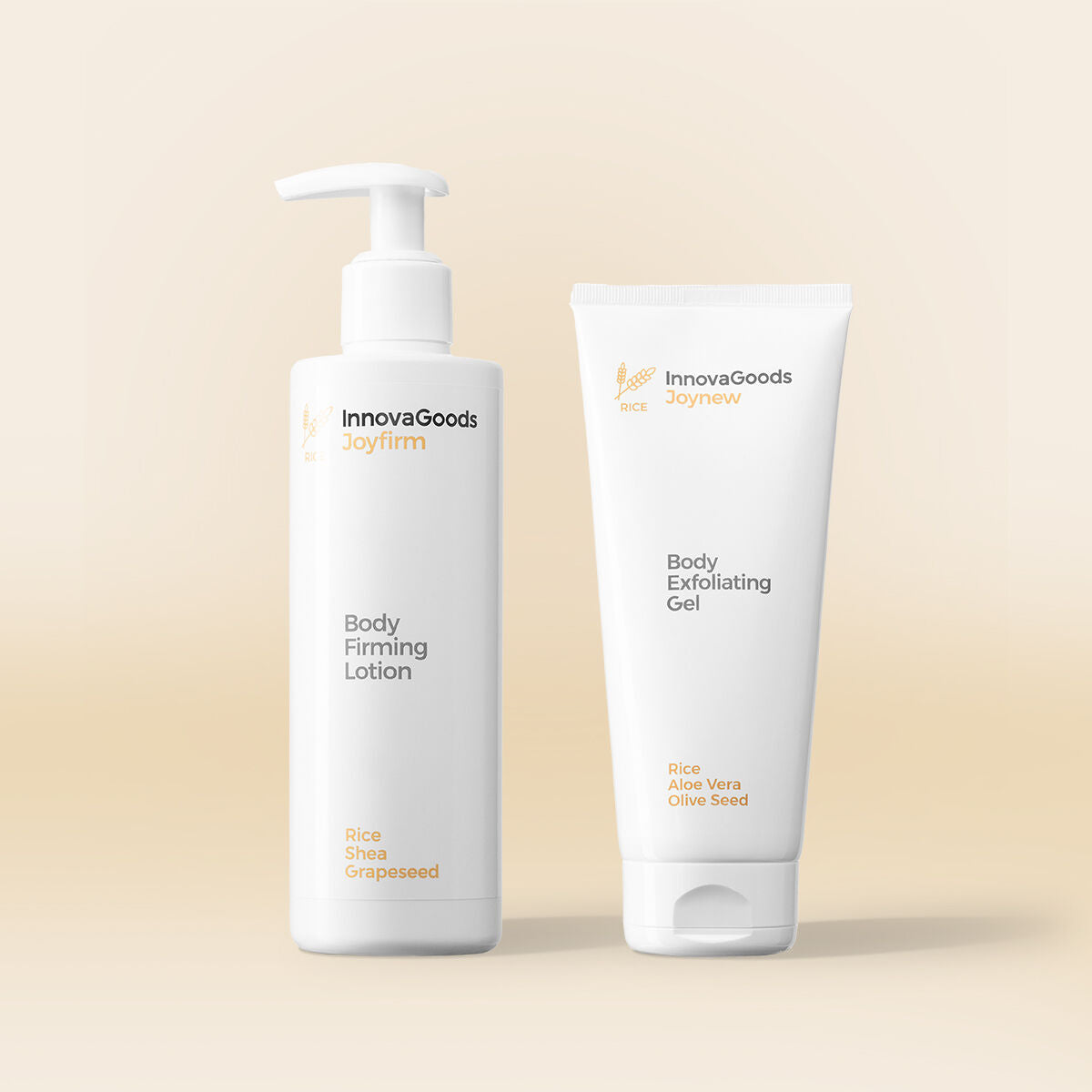 Duopakket Lichaamsverzorging Rice InnovaGoods - Schoonheid, Huidverzorging - InnovaGoods