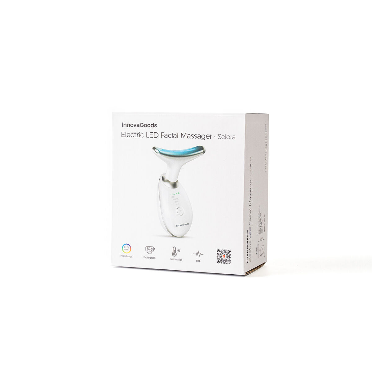 Elektrische Verstevigende Gezichts - en Nekmassage met LED, EMS en Warmte Selora InnovaGoods - Schoonheid, Huidverzorging - InnovaGoods